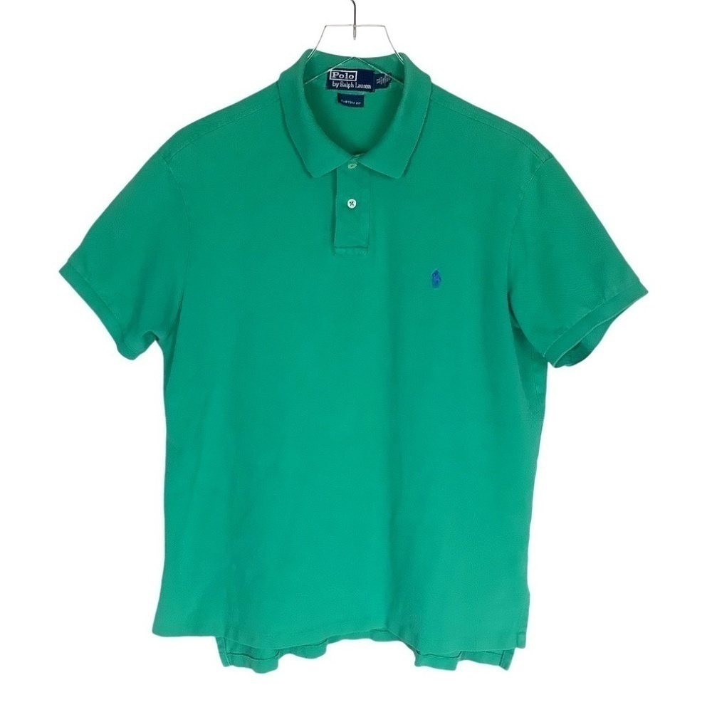 Polo Ralph Lauren Men's Polo Shirt Size XL‎ Vintage Custom Fit Polo Shirt Green